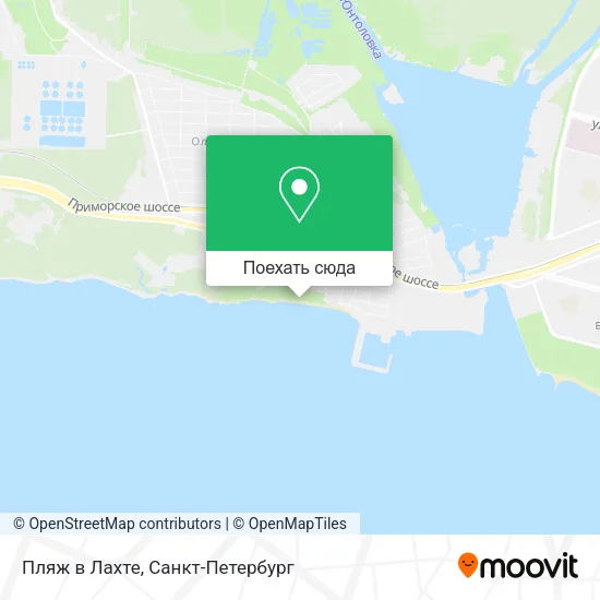 Карта Пляж в Лахте