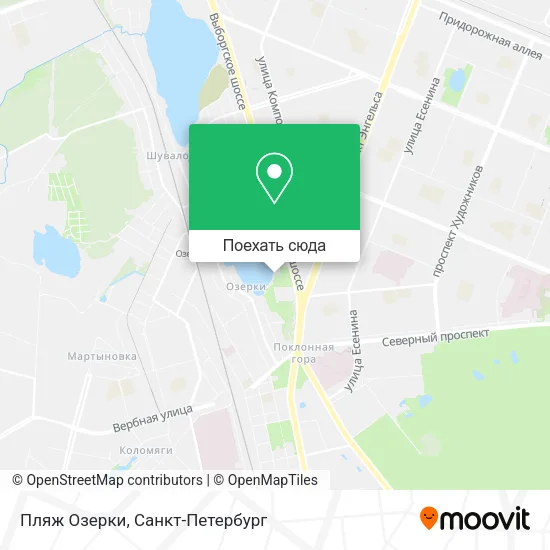 Карта Пляж Озерки