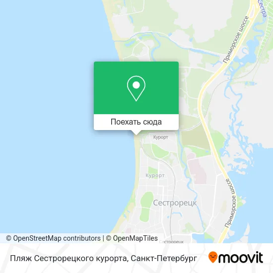 Карта Пляж Сестрорецкого курорта
