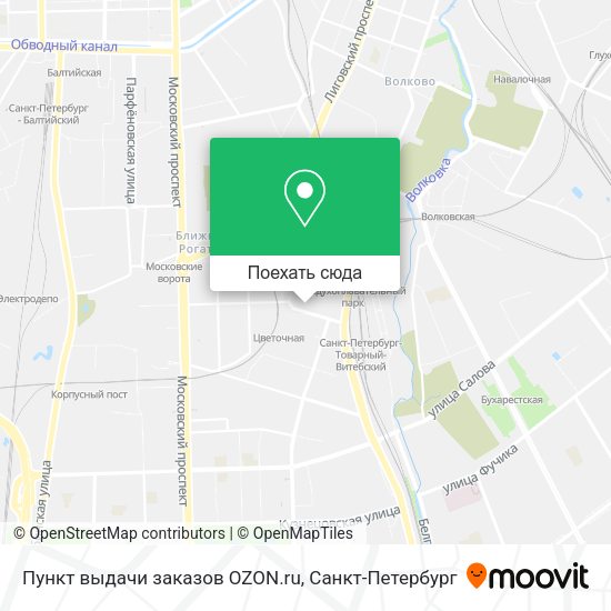 Карта Пункт выдачи заказов OZON.ru