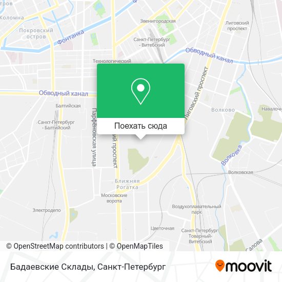 Карта Бадаевские Склады