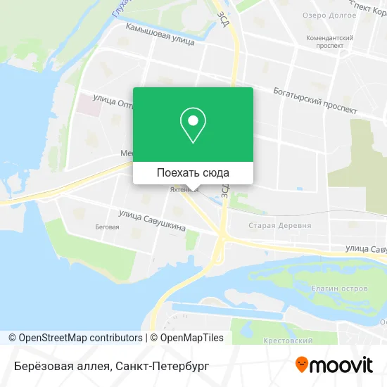 Карта Берёзовая аллея