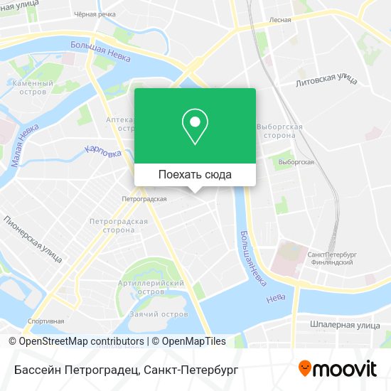 Карта Бассейн Петроградец
