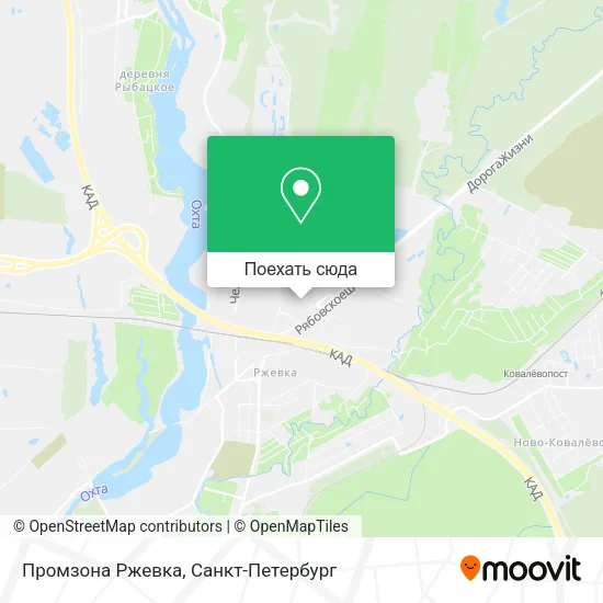 Карта Промзона Ржевка