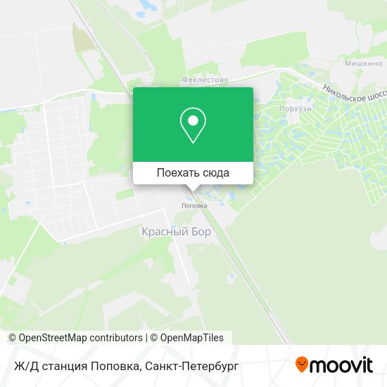 Карта Ж/Д станция Поповка