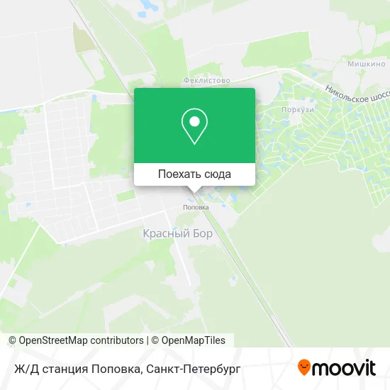 Карта Ж/Д станция Поповка