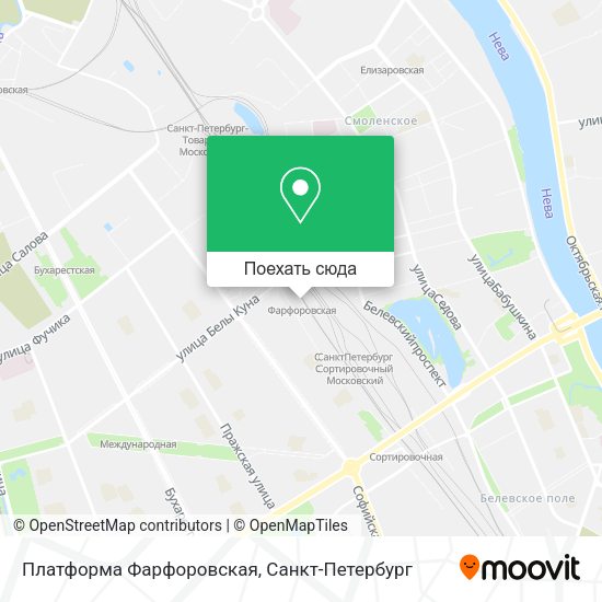 Карта Платформа  Фарфоровская