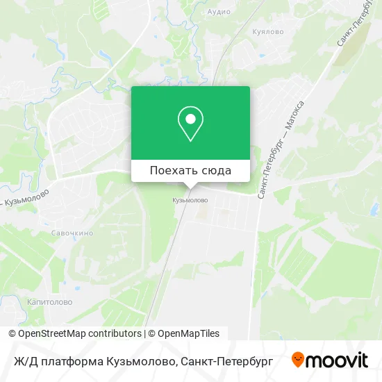Карта Ж/Д платформа Кузьмолово