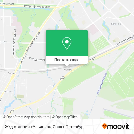 Карта Ж/д станция «Ульянка»