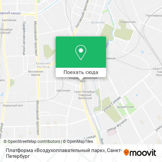 Карта Платформа «Воздухоплавательный парк»