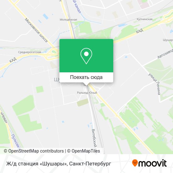 Карта Ж/д станция «Шушары»