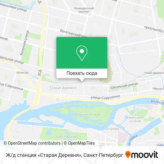 Карта Ж/д станция «Старая Деревня»