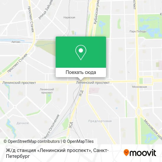 Карта Ж / д станция «Ленинский проспект»
