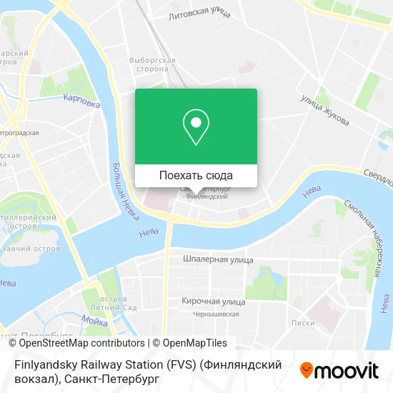 Карта Finlyandsky Railway Station (FVS) (Финляндский вокзал)