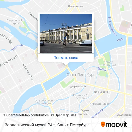 Карта Зоологический музей РАН