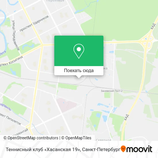 Карта Теннисный клуб «Хасанская 19»
