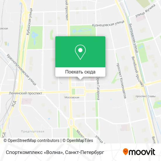 Карта Спорткомплекс «Волна»