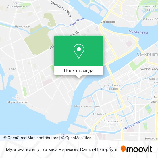 Карта Музей-институт семьи Рерихов