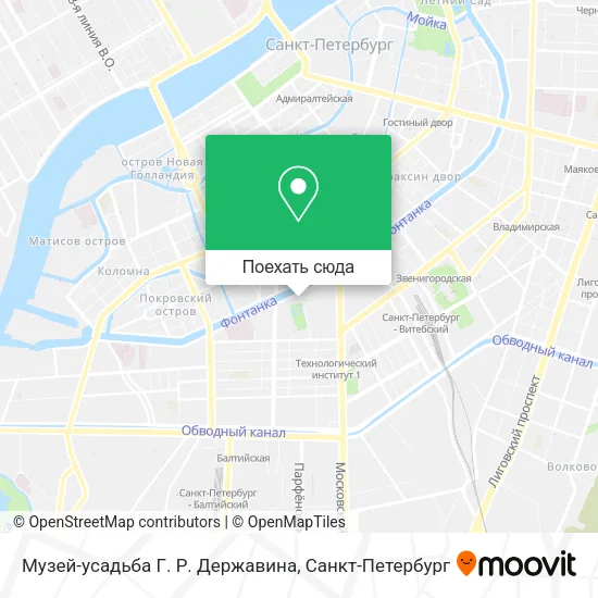 Карта Музей-усадьба Г. Р. Державина