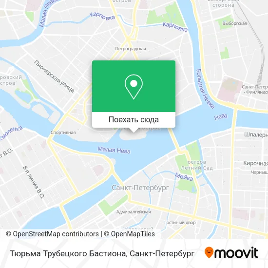 Карта Тюрьма Трубецкого Бастиона