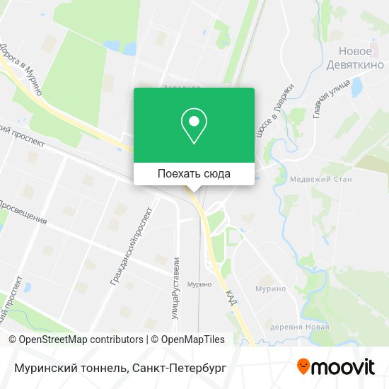Карта Муринский тоннель
