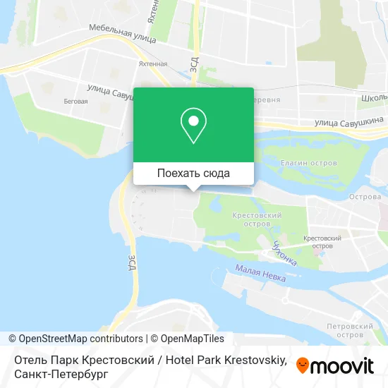 Карта Отель Парк Крестовский / Hotel Park Krestovskiy