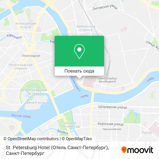 Карта St. Petersburg Hotel (Отель Санкт-Петербург)