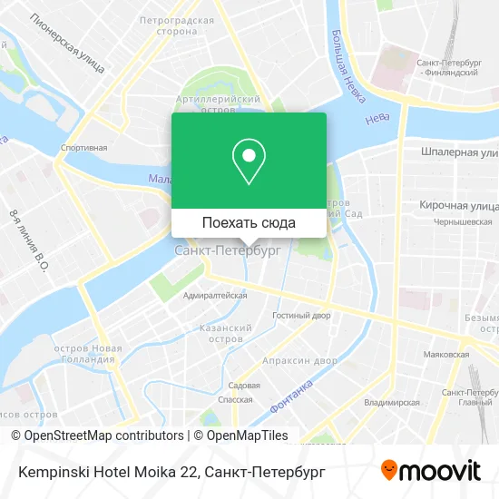 Карта Kempinski Hotel Moika 22