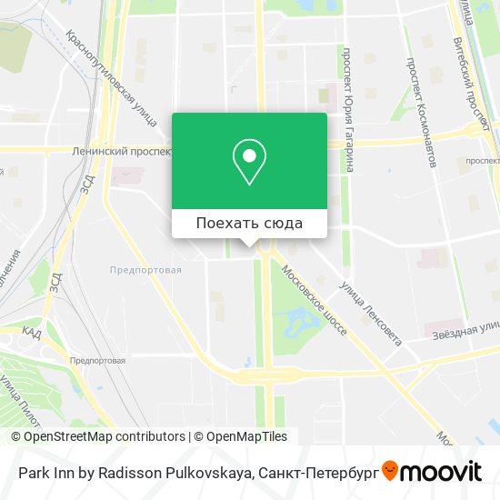 Карта Park Inn by Radisson Pulkovskaya