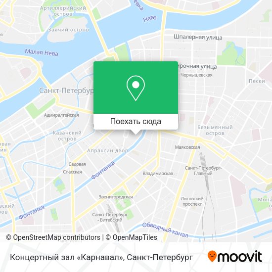 Карта Концертный зал «Карнавал»