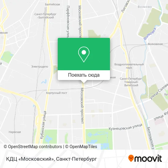 Карта КДЦ «Московский»