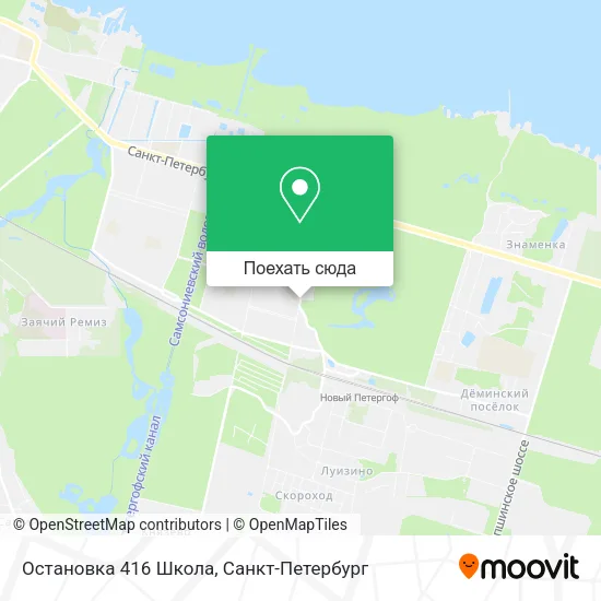 Карта Остановка 416 Школа