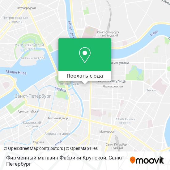 Карта Фирменный магазин Фабрики Крупской