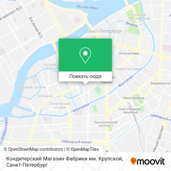 Карта Кондитерский Магазин Фабрики им. Крупской