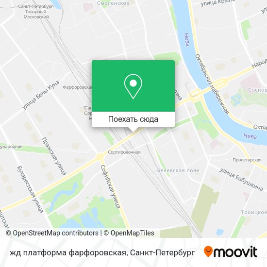 Карта жд платформа  фарфоровская