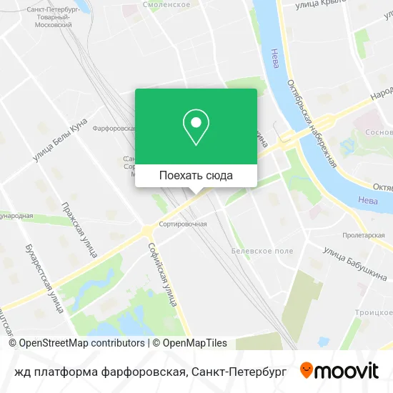 Карта жд платформа  фарфоровская