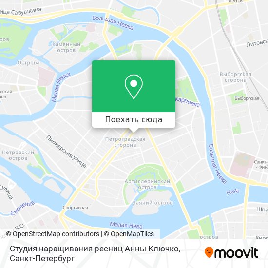 Карта Студия наращивания ресниц Анны Ключко