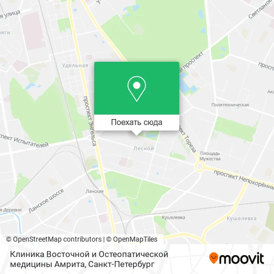 Карта Клиника Восточной и Остеопатической медицины  Амрита