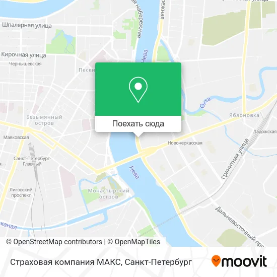 Карта Страховая компания МАКС