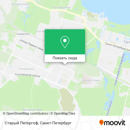 Карта Старый Петергоф
