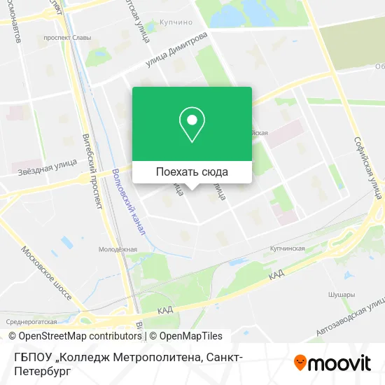 Карта ГБПОУ „Колледж Метрополитена
