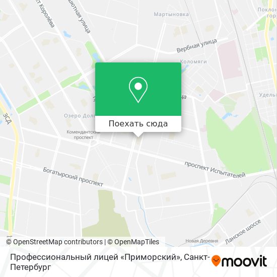 Карта Профессиональный лицей «Приморский»