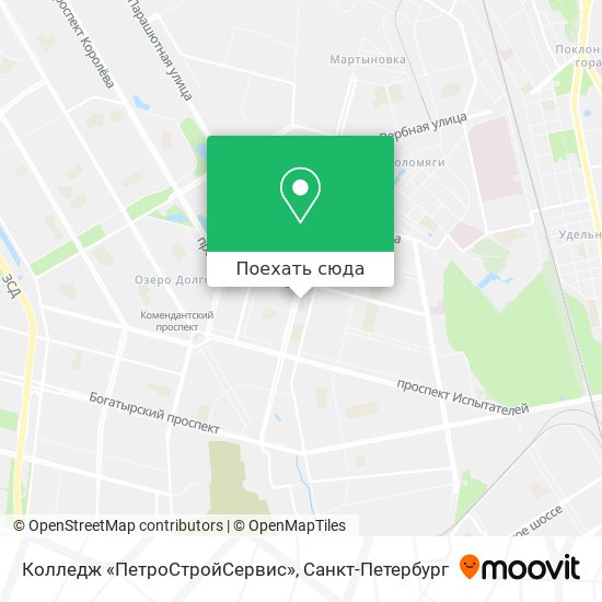 Карта Колледж «ПетроСтройСервис»