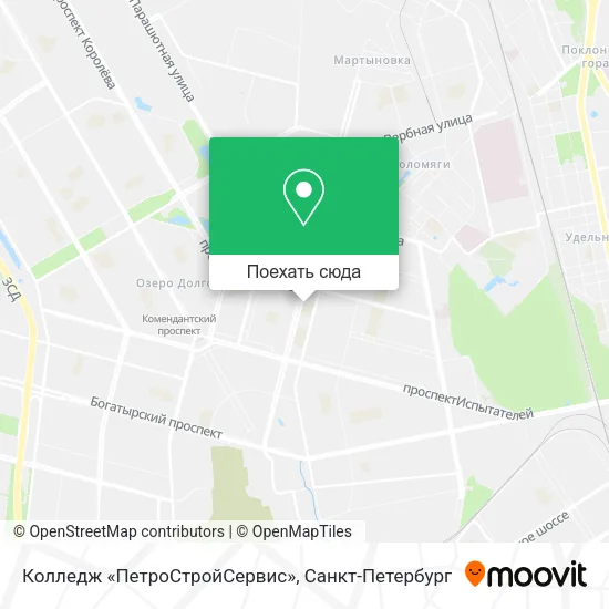 Карта Колледж «ПетроСтройСервис»