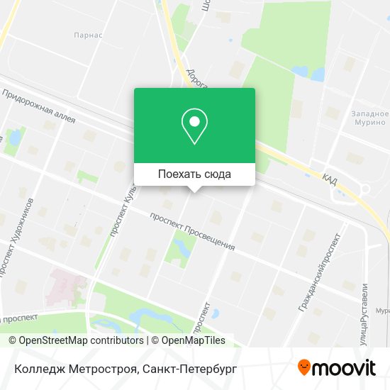 Карта Колледж Метростроя