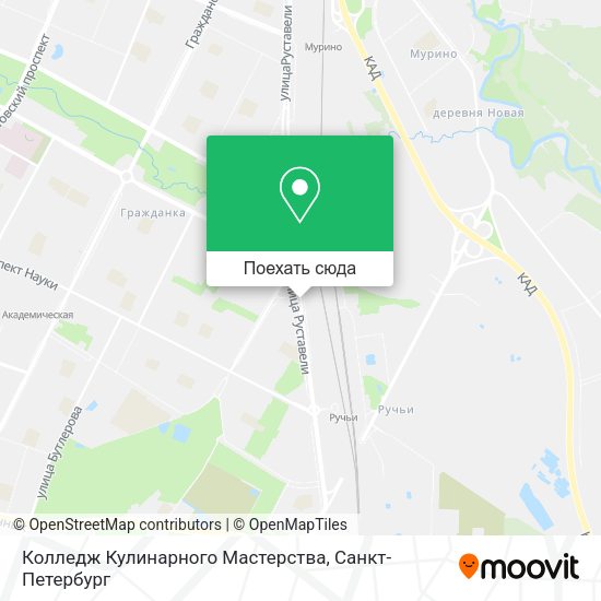 Карта Колледж Кулинарного Мастерства