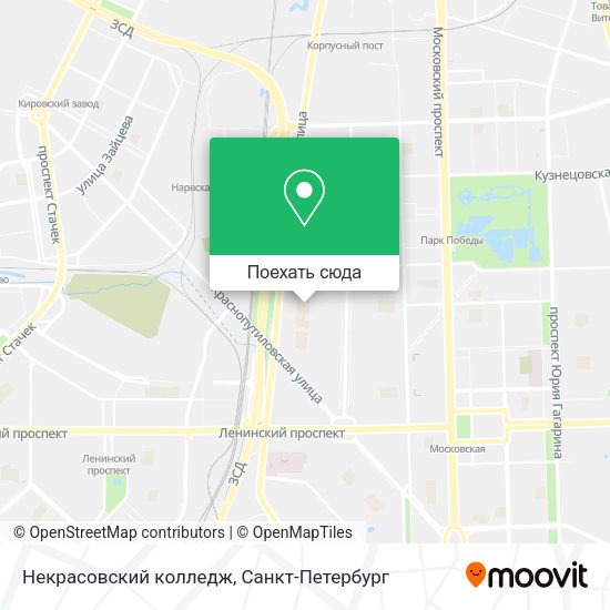 Карта Некрасовский колледж