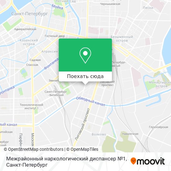 Карта Межрайонный наркологический диспансер №1