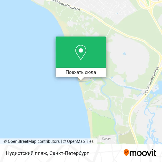 Карта Нудистский пляж