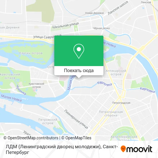 Карта ЛДМ (Ленинградский дворец молодежи)